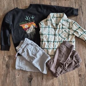 Lot Of 4T Boys Clothing: 2 Tops And 2 Bottoms